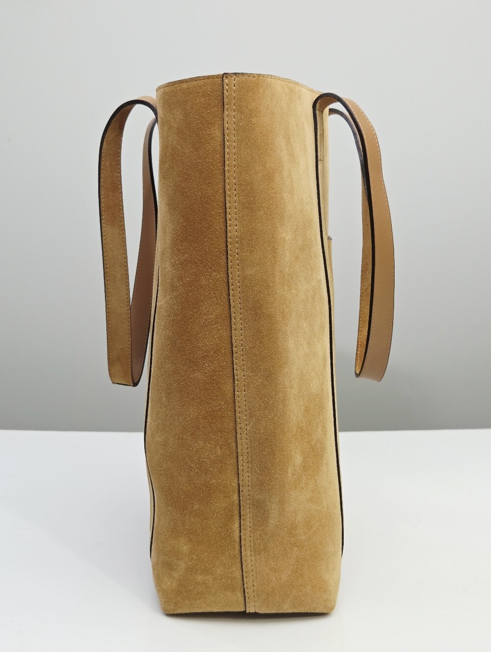 EXCELLENT SEZANE THE TOTE LE CABAS BAG - CAMEL SUEDE - Picture 10 of 14